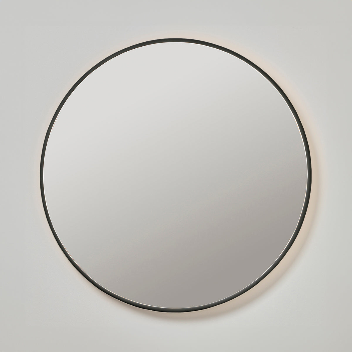 BLOOM frisørspejl sort Ø100cm m/LED og ramme