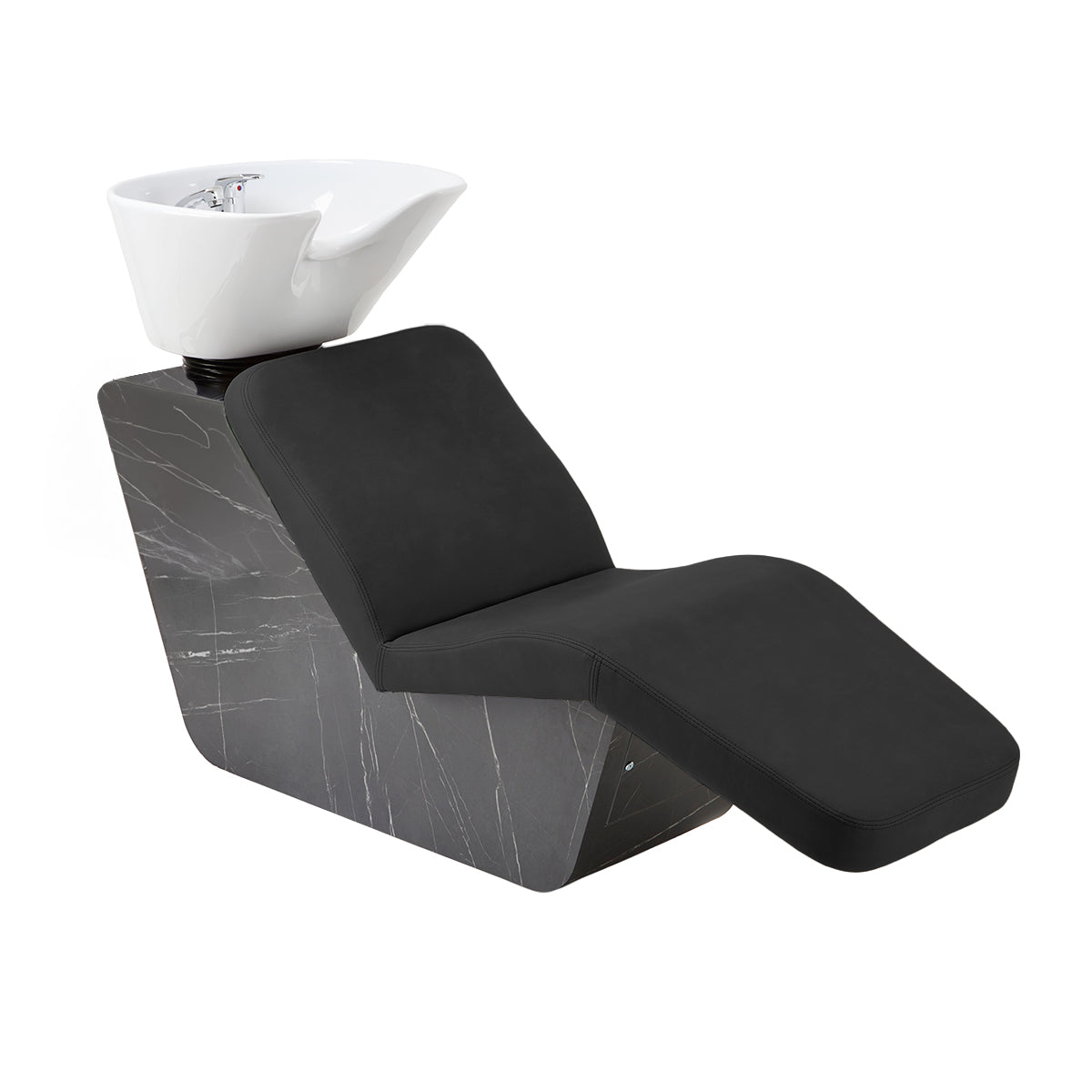MARINA RELAX vaskestol sort m/hvid kumme