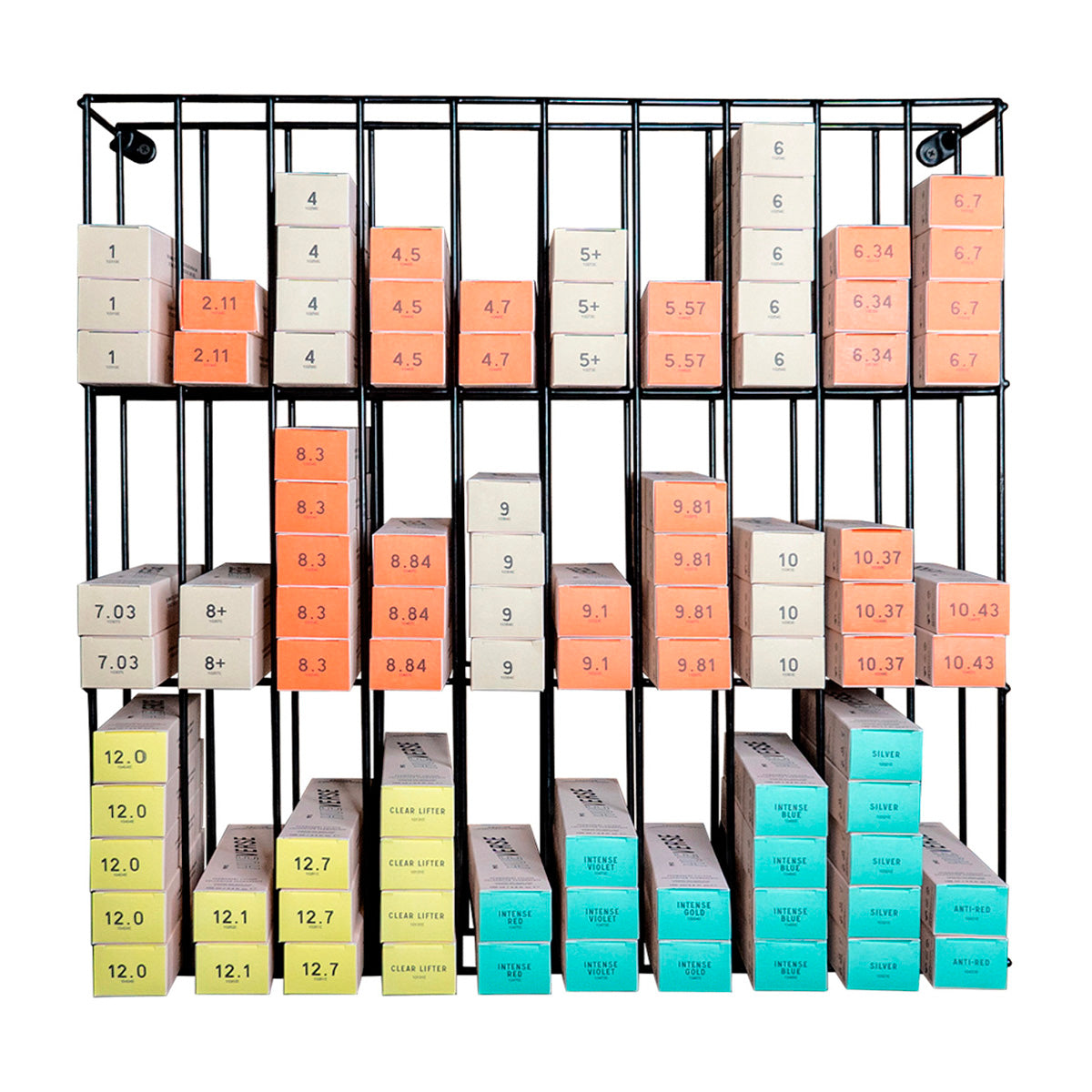 evo hue.verse color rack 30 x 5 pcs. 
H-61cm W-58cm D-15cm
