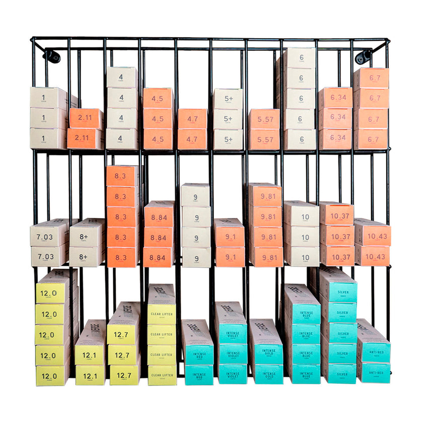 evo hue.verse color rack 30 x 5 pcs. 
H-61cm W-58cm D-15cm