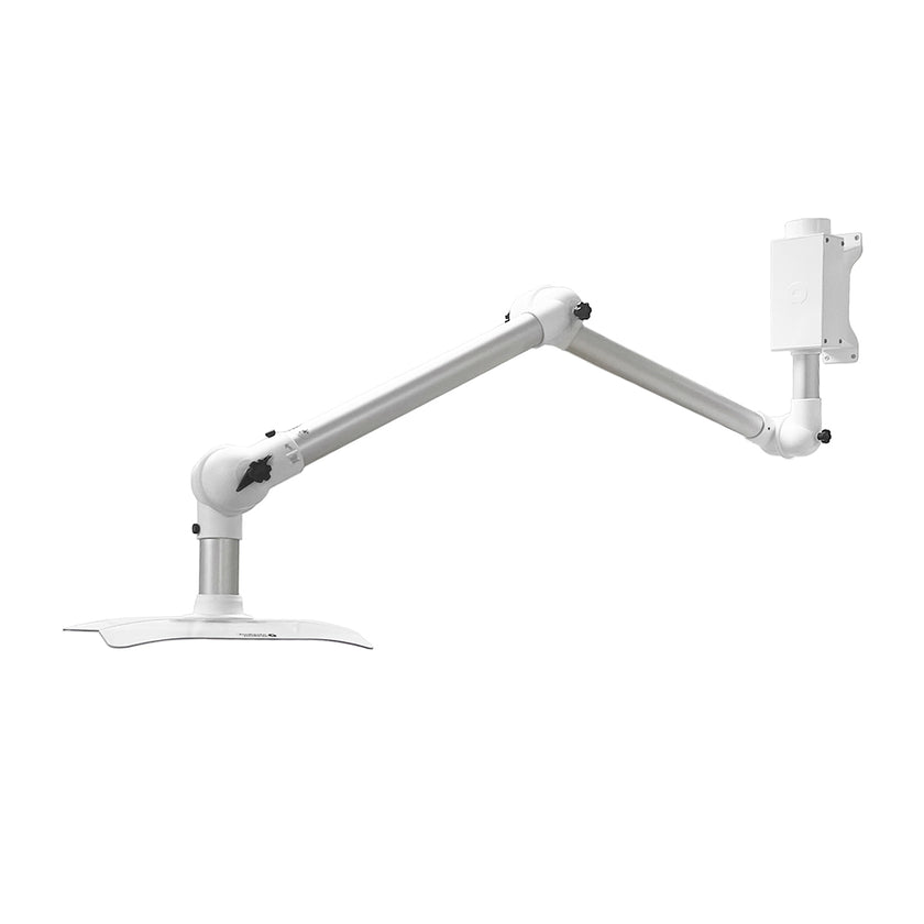 Wall bracket WHITE for extractor arm
 (for 80mm and 100mm pipes)