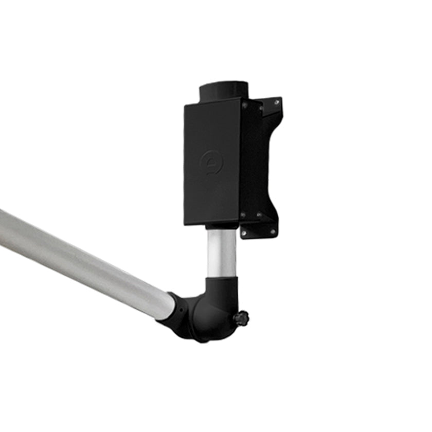 Udsugningsarm sort - væg