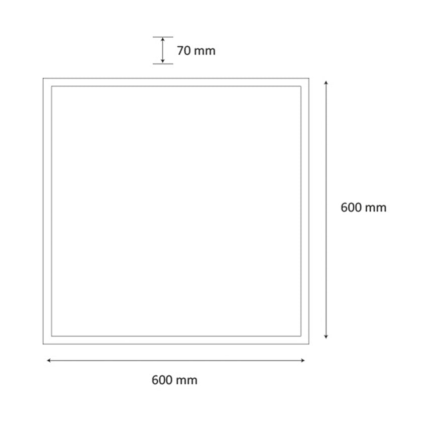 DREAM LED panel w/black frame 3000/3500/4000K 60x60cm