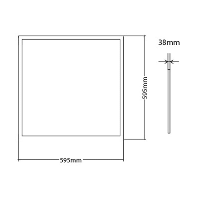 DREAM LED panel w/white mounting frame 3000/3500/4000K 60x60cm