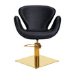 CHLOE hairdressing chair w/black round base BL