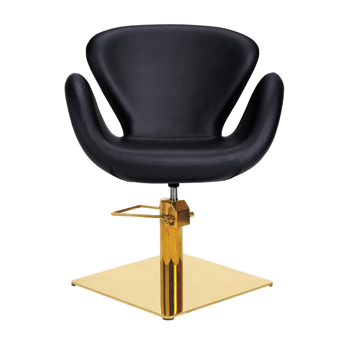 CHLOE hairdressing chair w/black round base BL