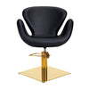 CHLOE hairdressing chair w/black round base BL