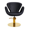 CHLOE hairdressing chair w/black round base BL