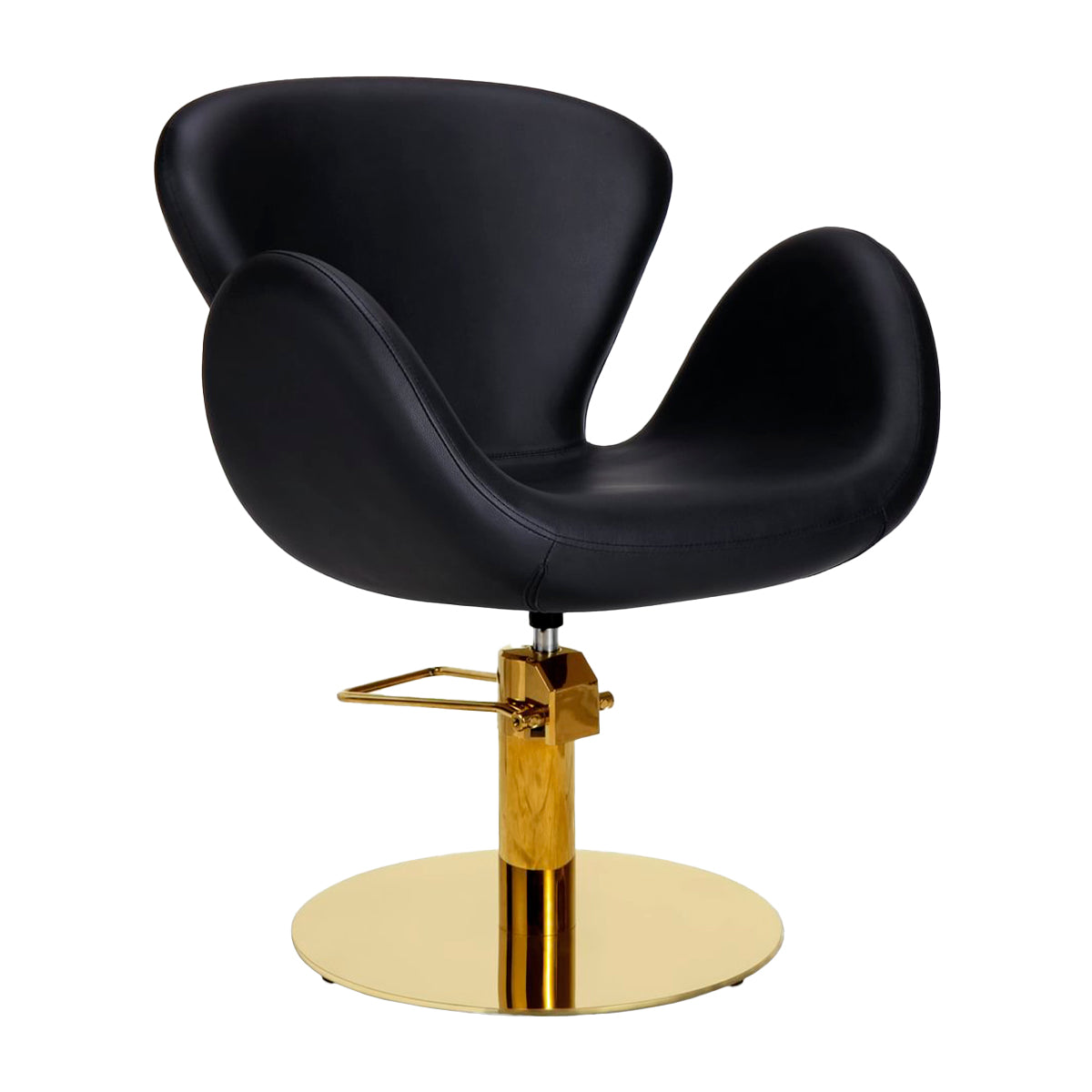 CHLOE hairdressing chair w/black round base BL