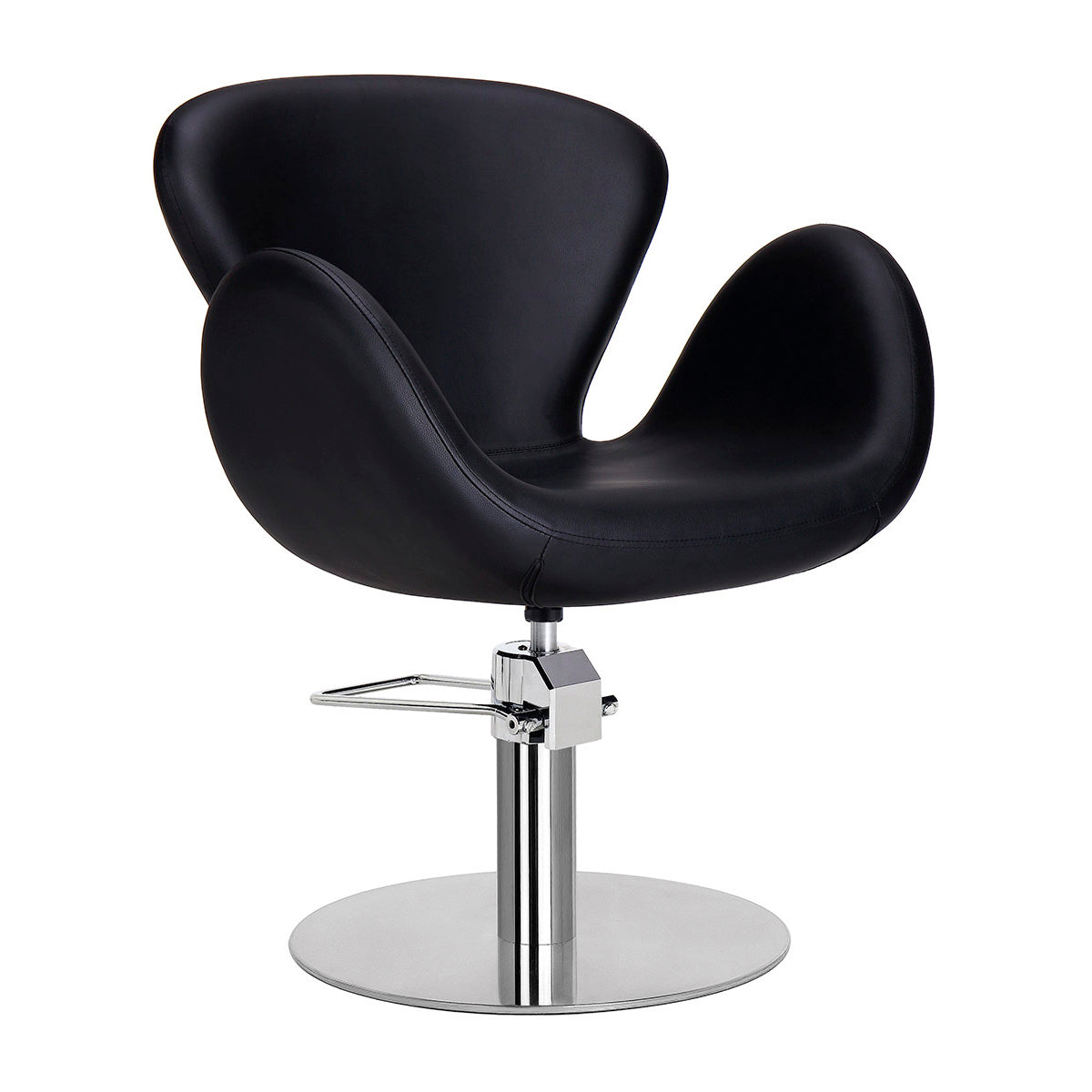CHLOE hairdressing chair w/black round base BL