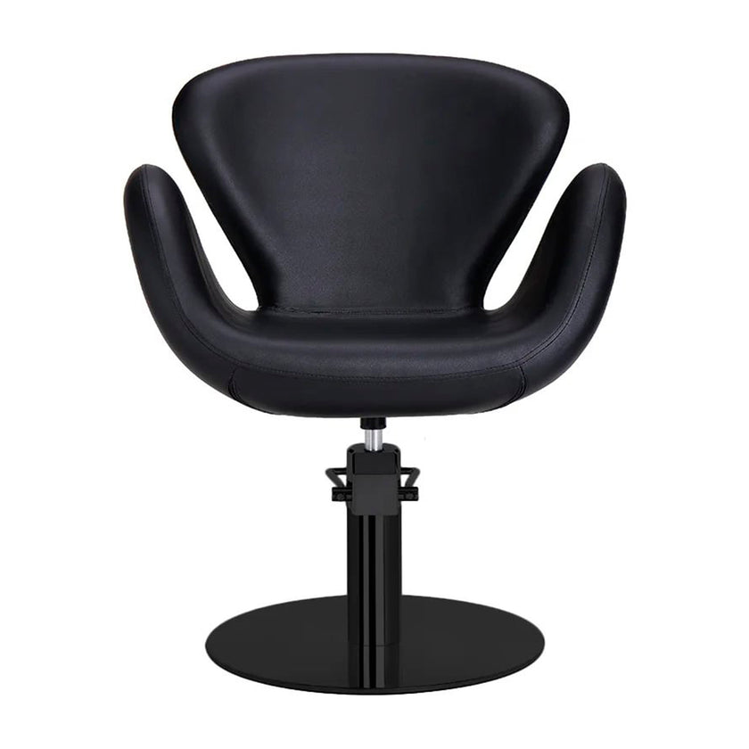 CHLOE hairdressing chair w/black round base BL