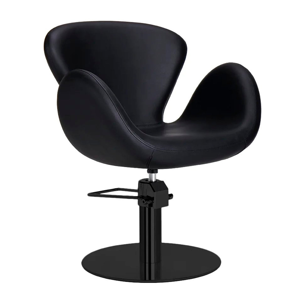CHLOE hairdressing chair w/black round base BL
