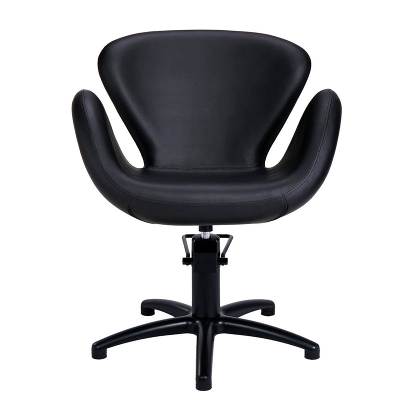 CHLOE hairdressing chair w/black round base BL