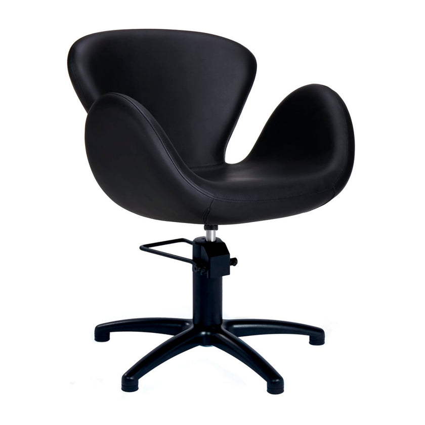 CHLOE hairdressing chair w/black round base BL