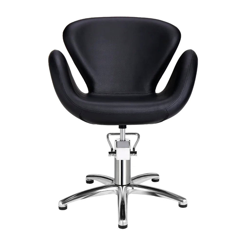 CHLOE hairdressing chair w/black round base BL