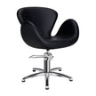 CHLOE hairdressing chair w/black round base BL