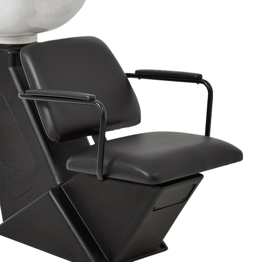 WILLOW washstand black w/white basin