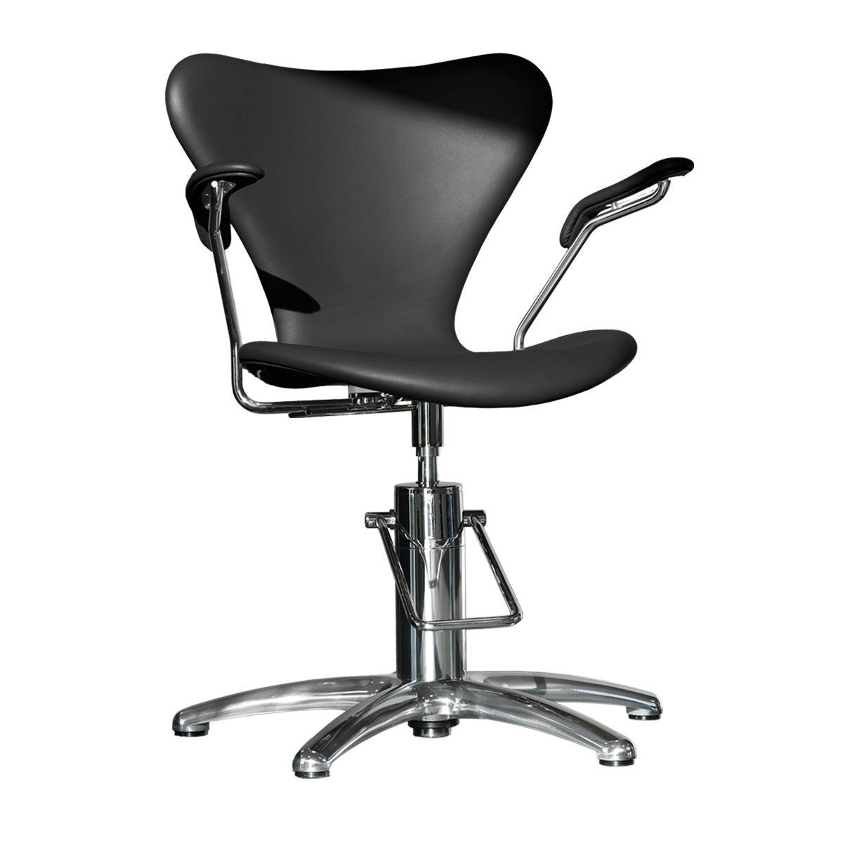 ARNE JACOBSEN SYVER frisørstol SORT m/alm krydsfod