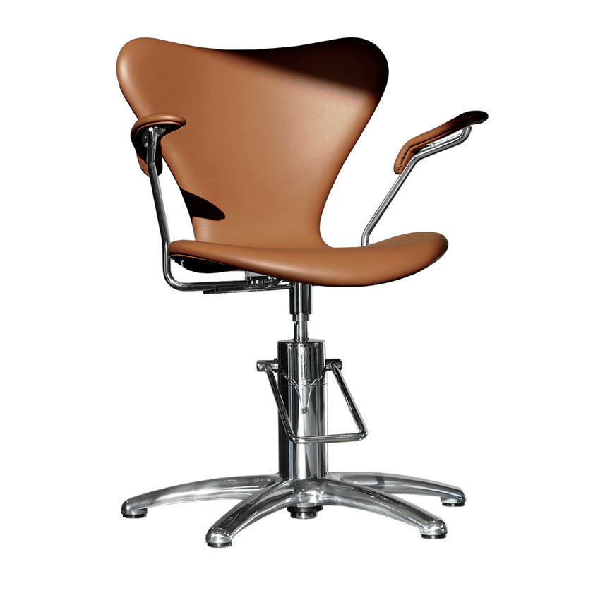 ARNE JACOBSEN SEVEN barber chair BLACK w/alm cross base