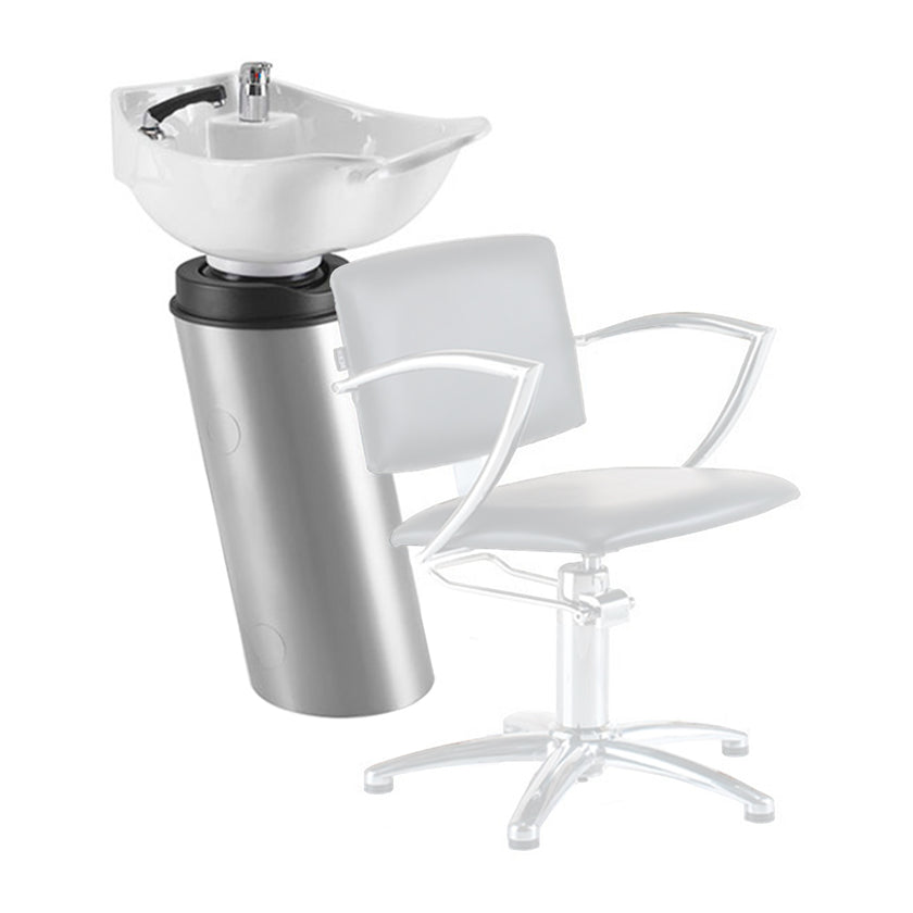 AQUA washbasin column w/white basin