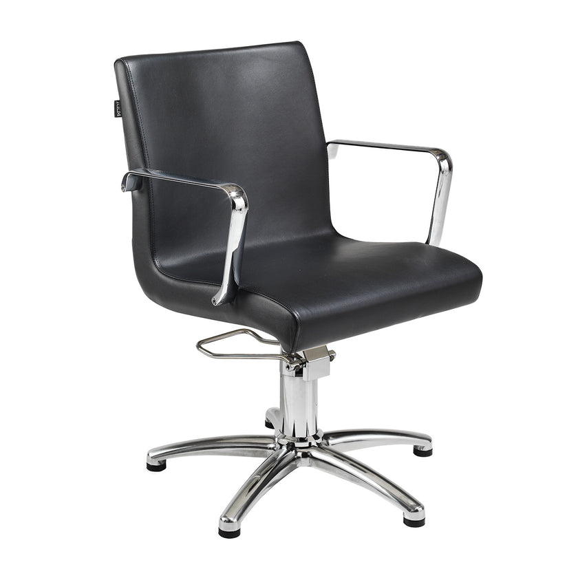 ARIEL hairdressing chair w/cross base BLAC