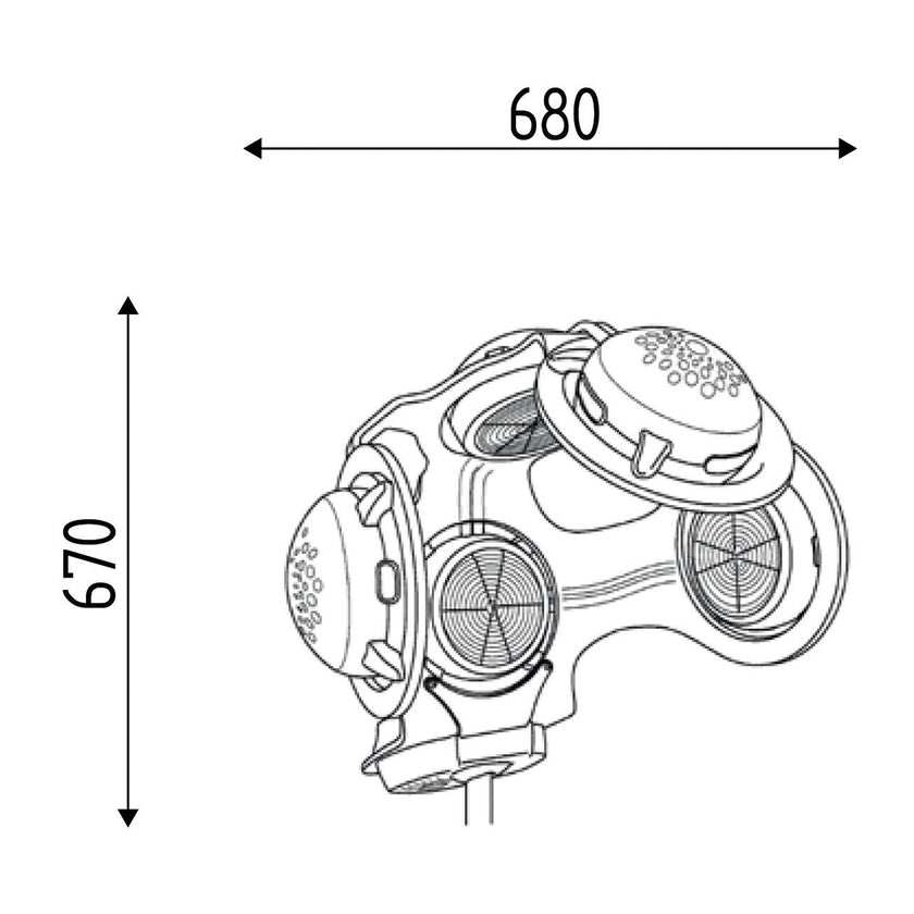 BLACK SPACE thermostimulator analog wall model
 2 speeds