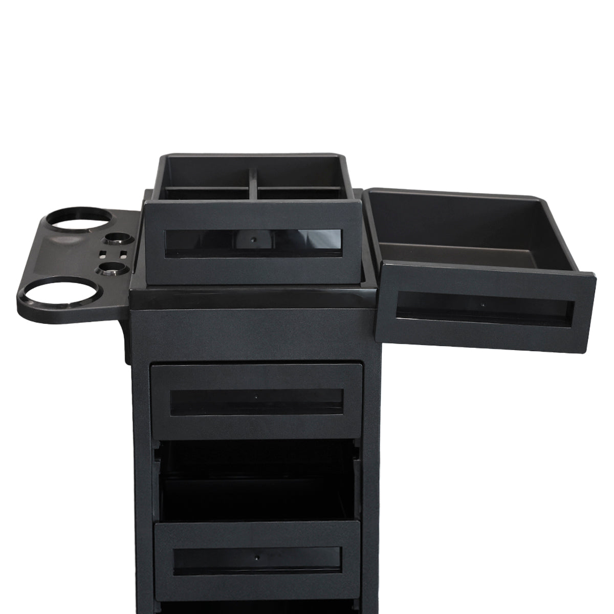 CHARIOT 216 BLACK rullebord m/5 lukkede skuffer