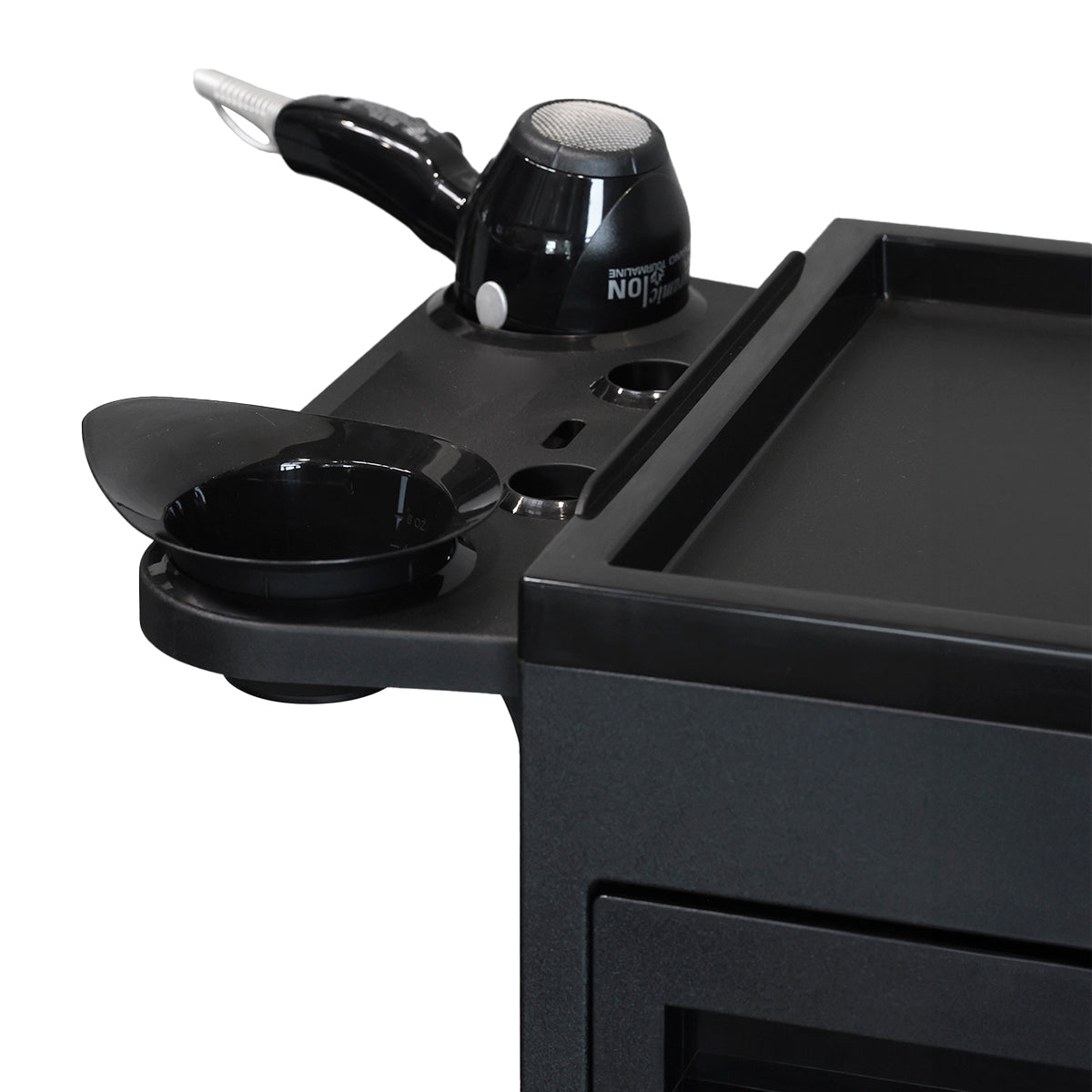CHARIOT 216 BLACK rullebord m/5 lukkede skuffer
