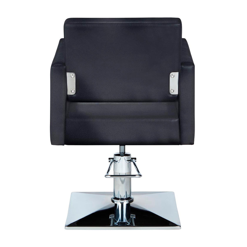 CHRISTY barber chair black w/square plate base