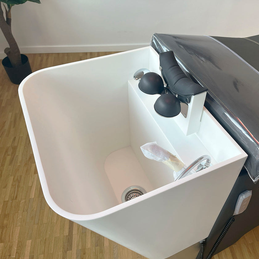 DEMO FABLE massage-bath basin w/white basin S36
 (old model with corian bowl)