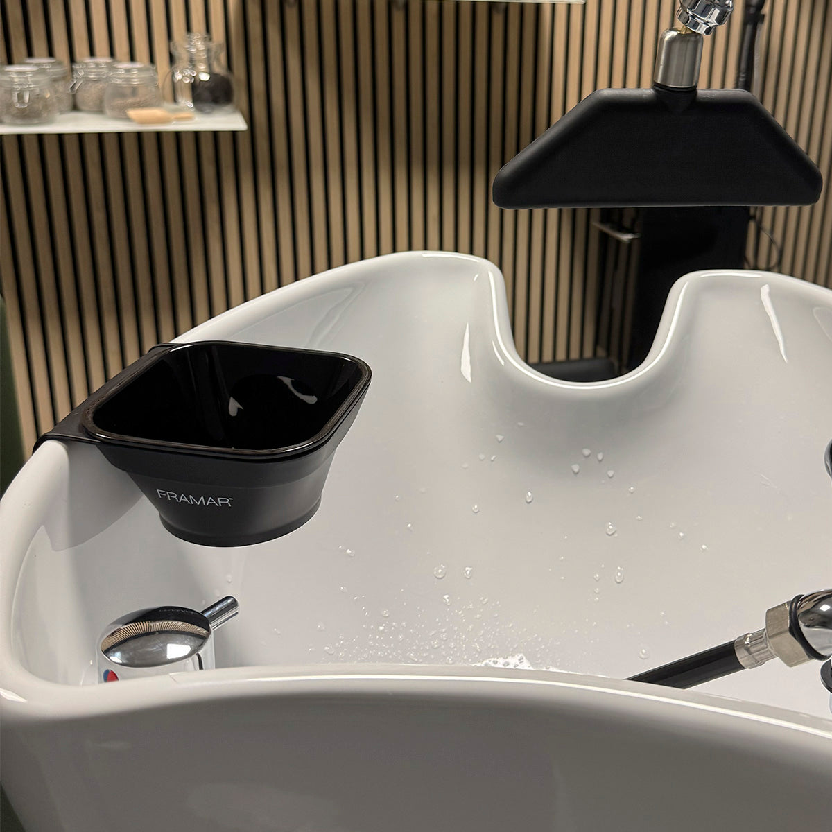 FRAMAR farveskålsholder m/sugekop + 2 skåle