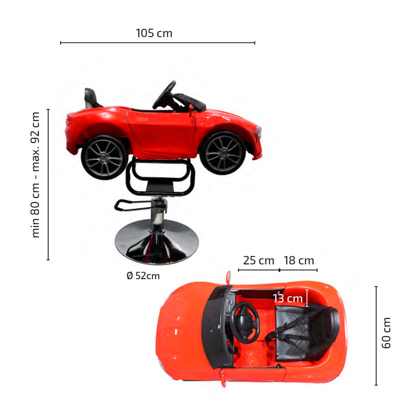 FREDDIE children's chair red w/plate base