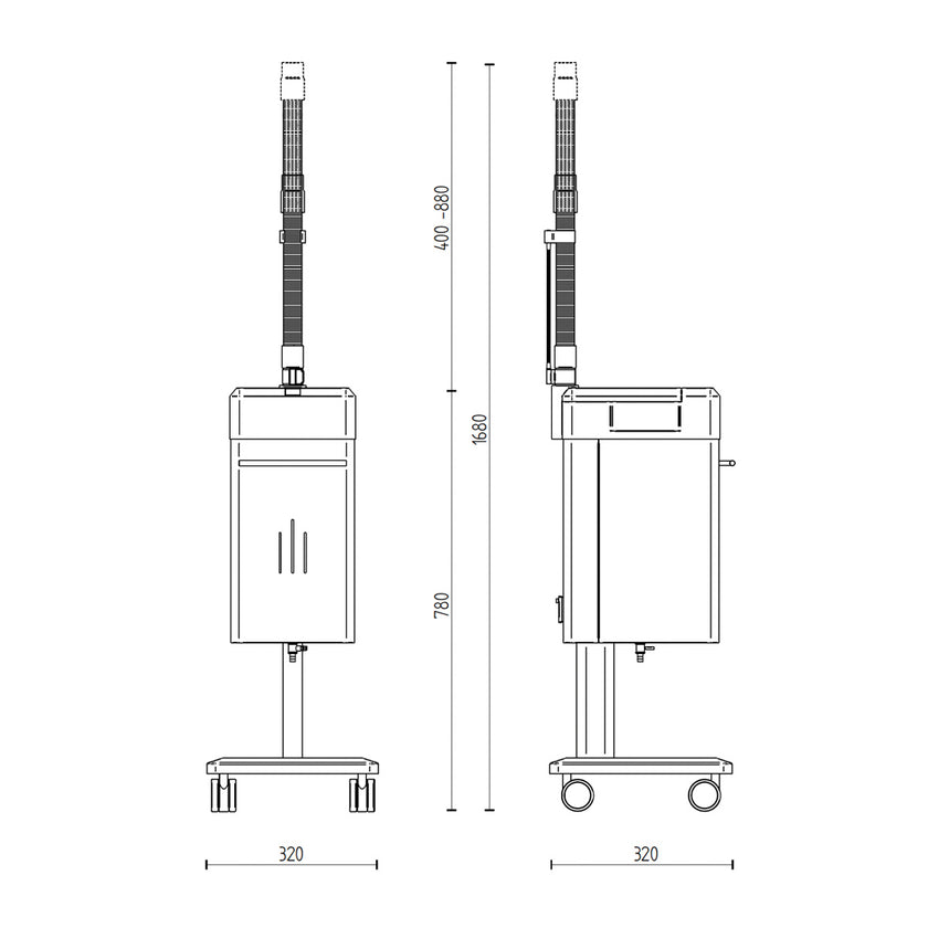 HAIRMIST hair steamer trolley