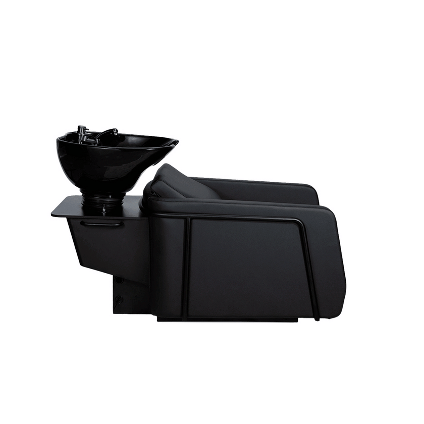 HERA washstand black w/white basin