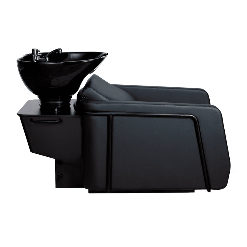 HERA washstand black w/white basin