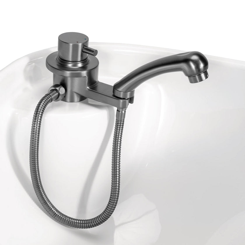 HERA washstand black w/white basin