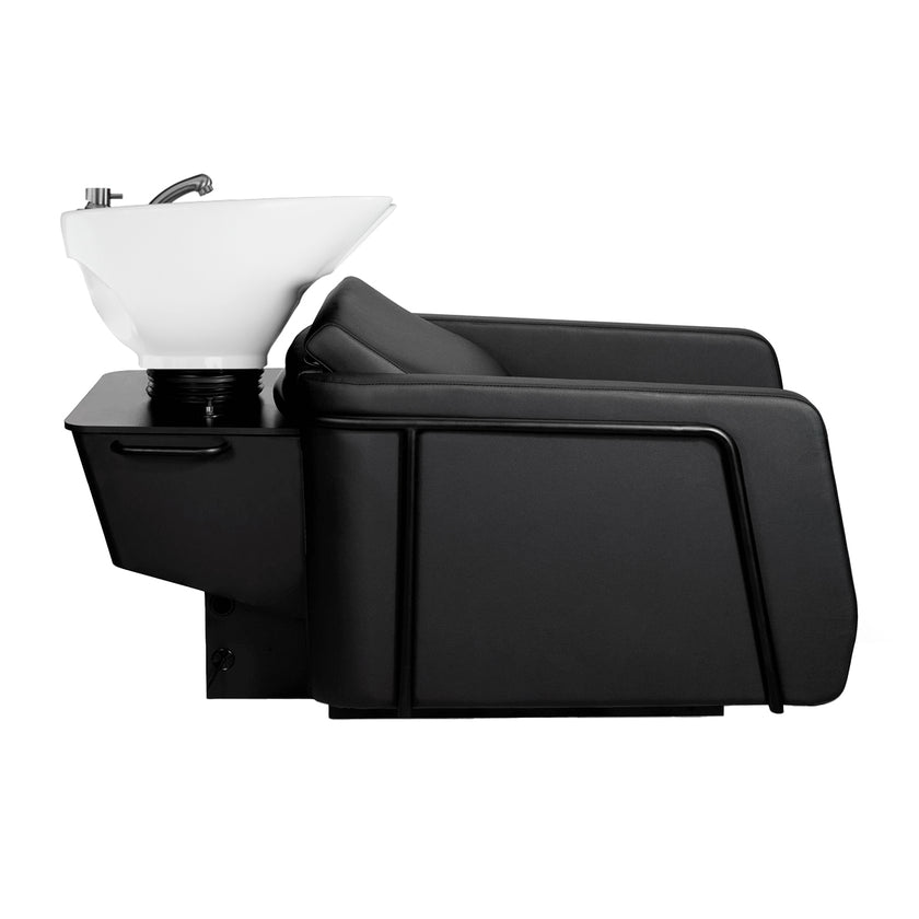 HERA washstand black w/white basin