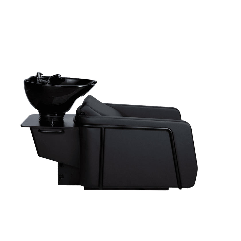 HERA washstand black w/white basin