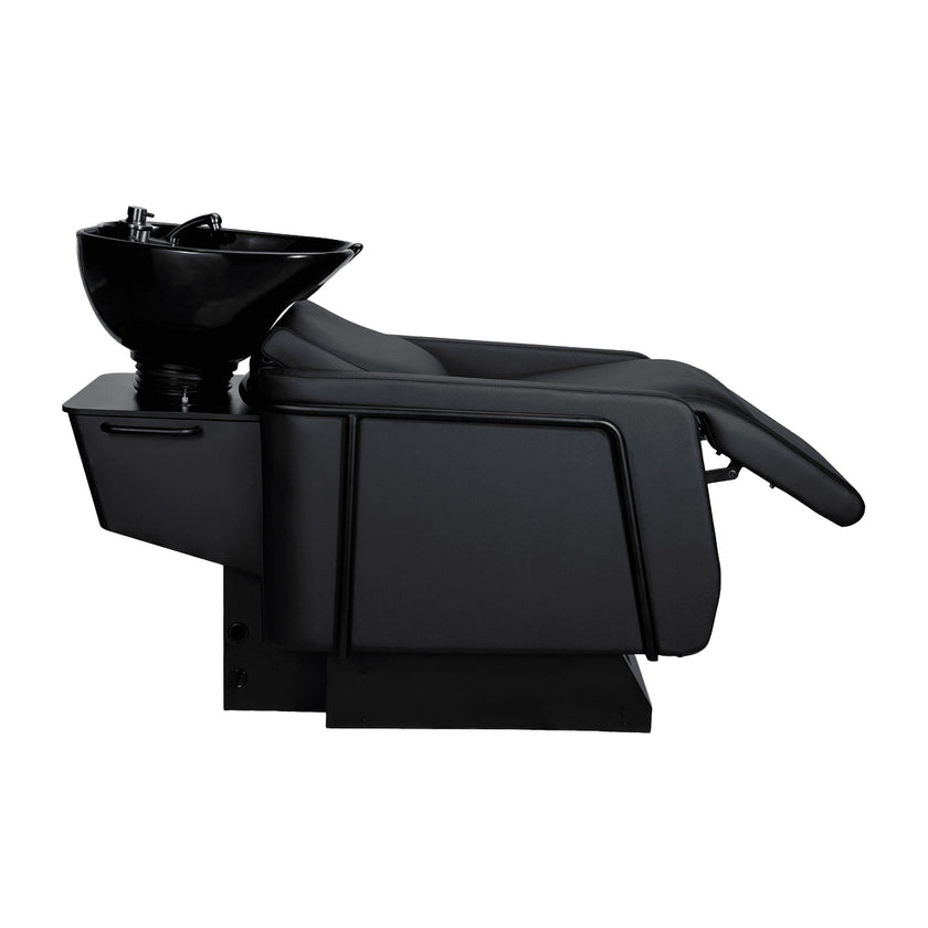 HERA washstand black w/white basin