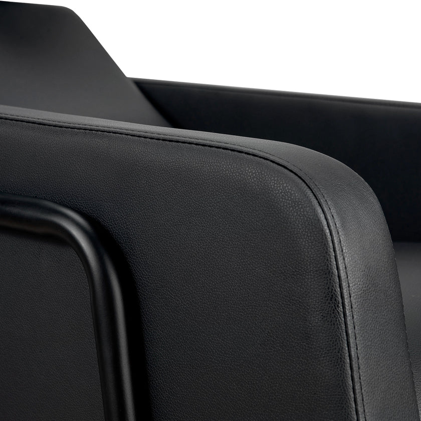 HERA washstand black w/white basin