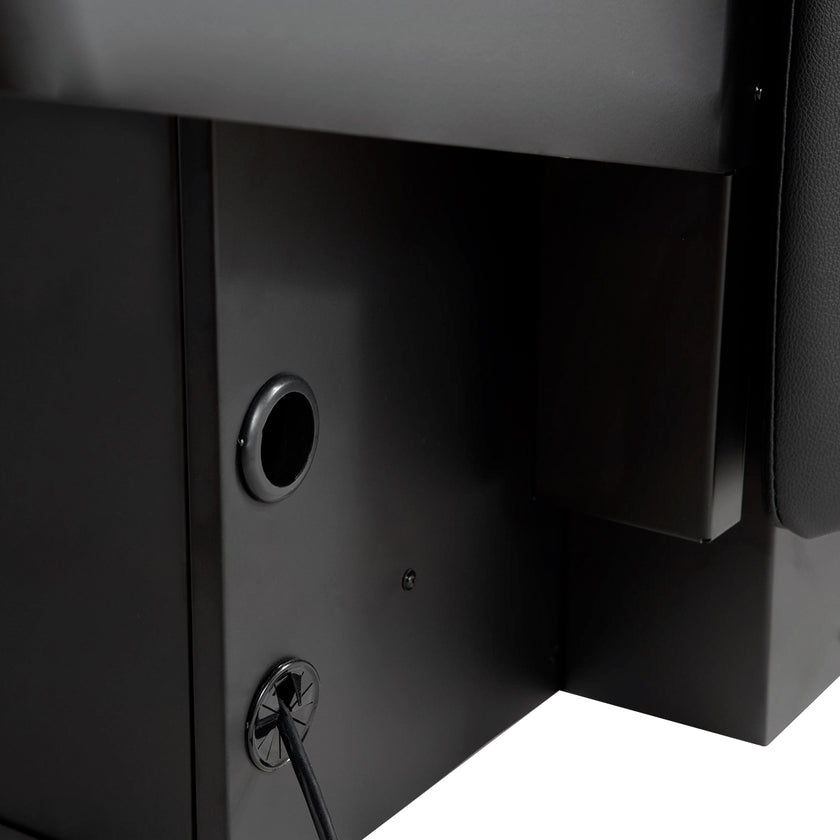 HERA washstand black w/white basin