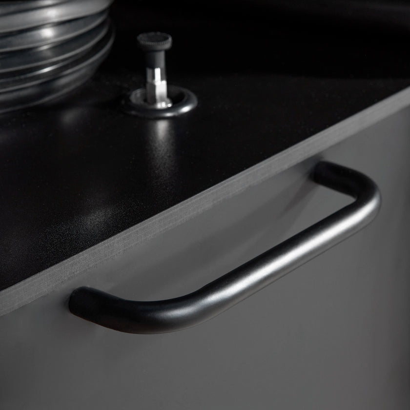 HERA washstand black w/white basin