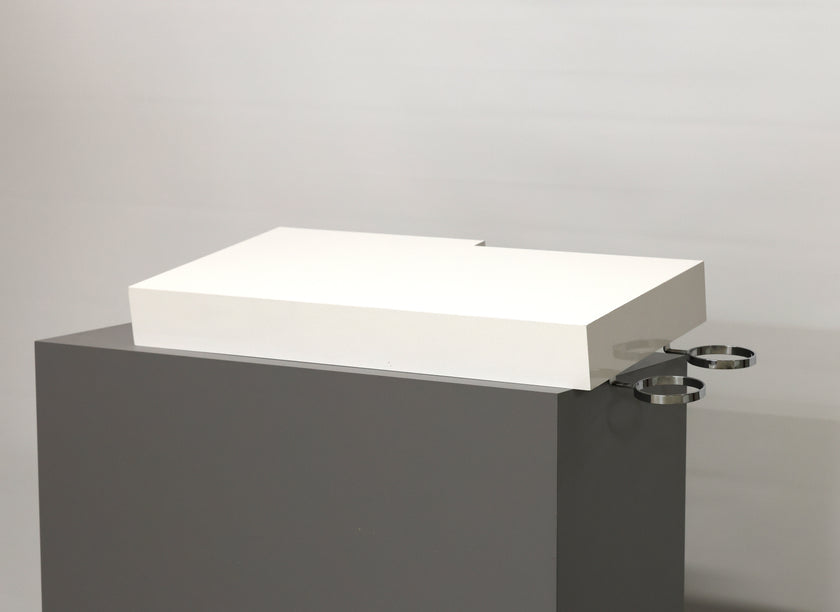 USED ​​White control desk w/hair dryer holders