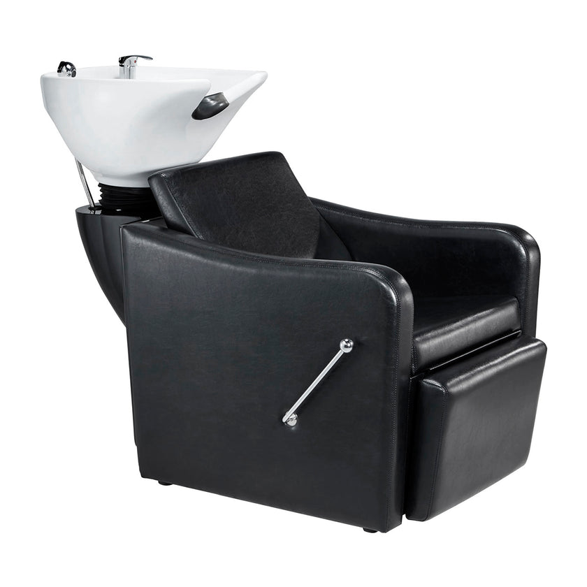 JORDAN washstand w/white basin and manual legrest