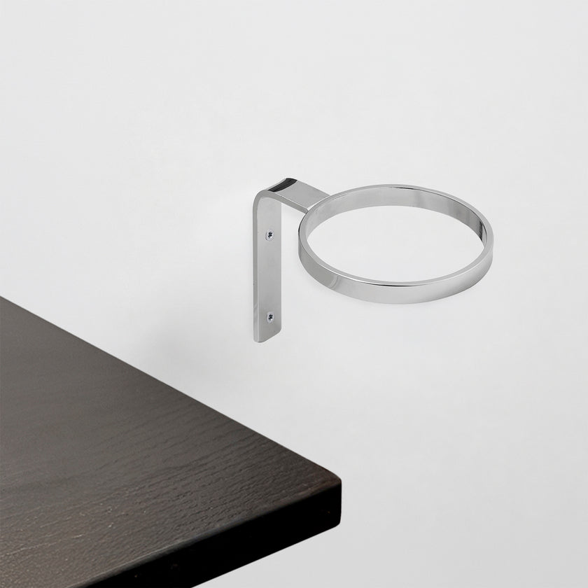 Hair dryer holder wall chrome