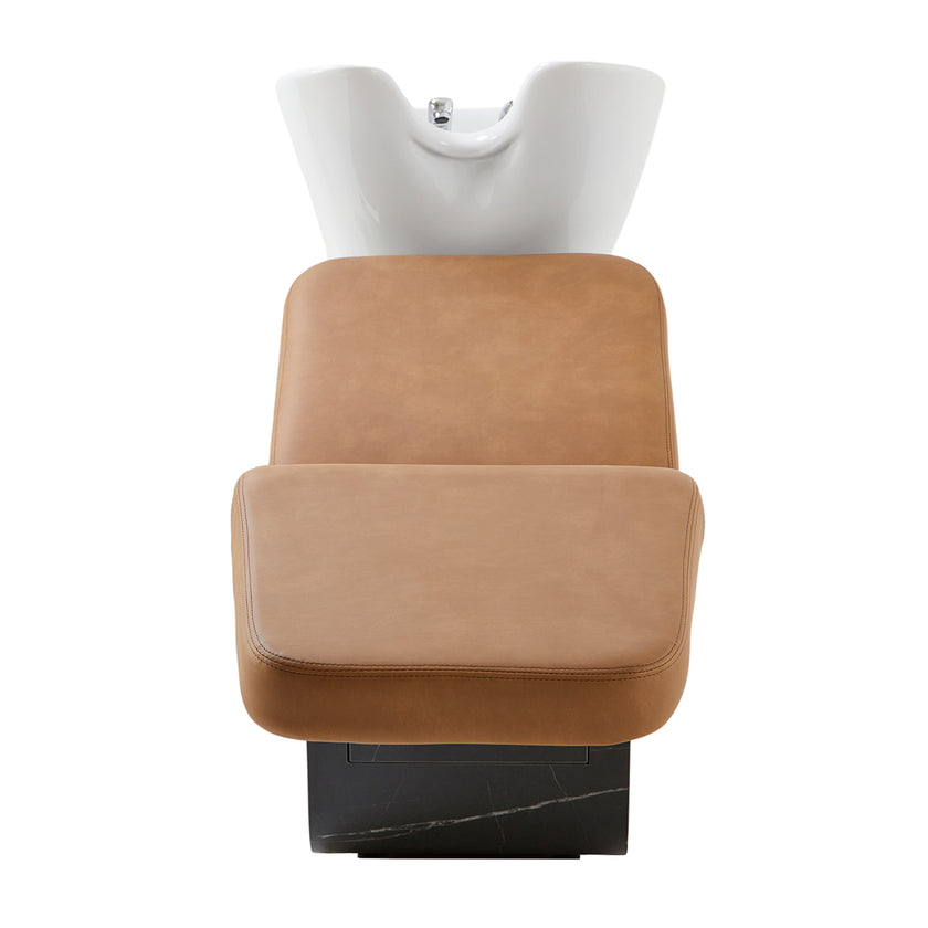 MARINA RELAX wash chair black w/white basin