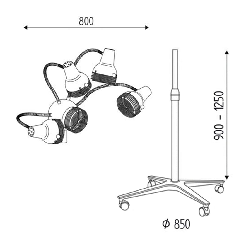 MEDUSA infrared heat lamp