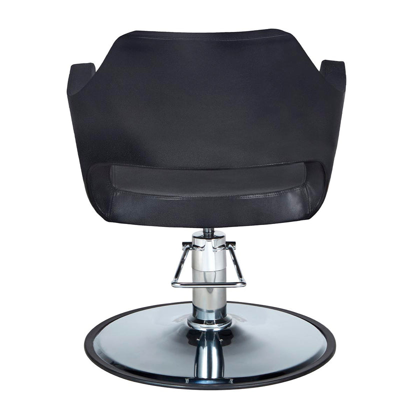 MISTY hairdressing chair black w/round plate base