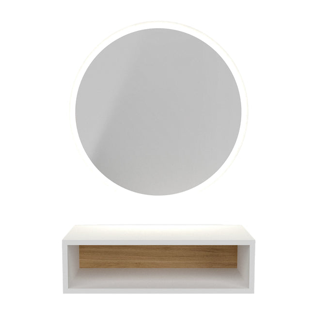 TANA hylde m/LED spejl
