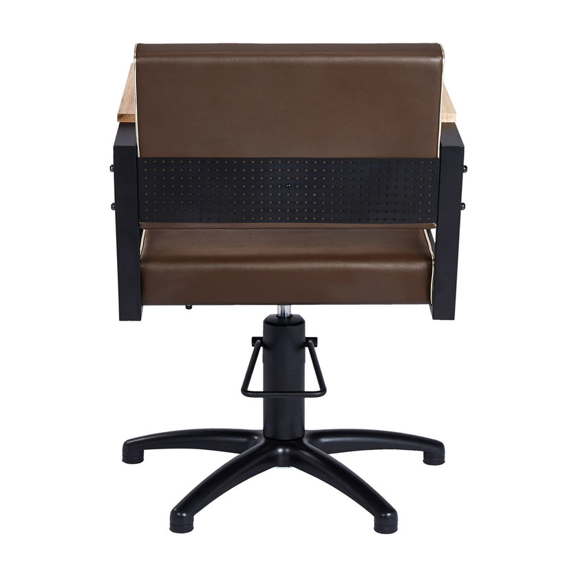 OCEAN barber chair brown w/black cross base